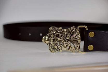 vkngjewelry Belt Handcrafted Loki Brass Belt Buckle