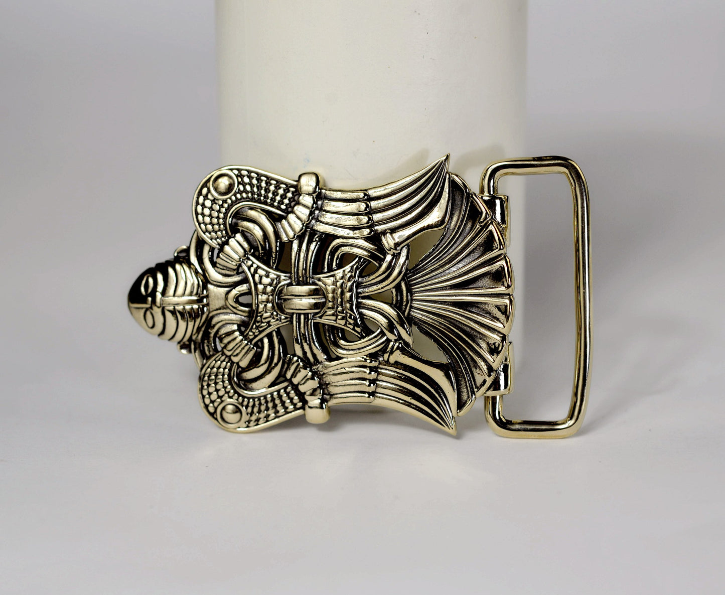 vkngjewelry Belt Handcrafted Loki Brass Belt Buckle