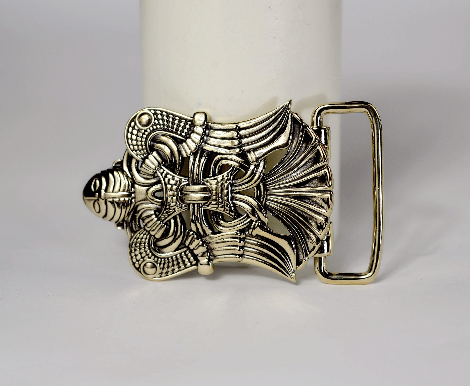 vkngjewelry Belt Handcrafted Loki Brass Belt Buckle