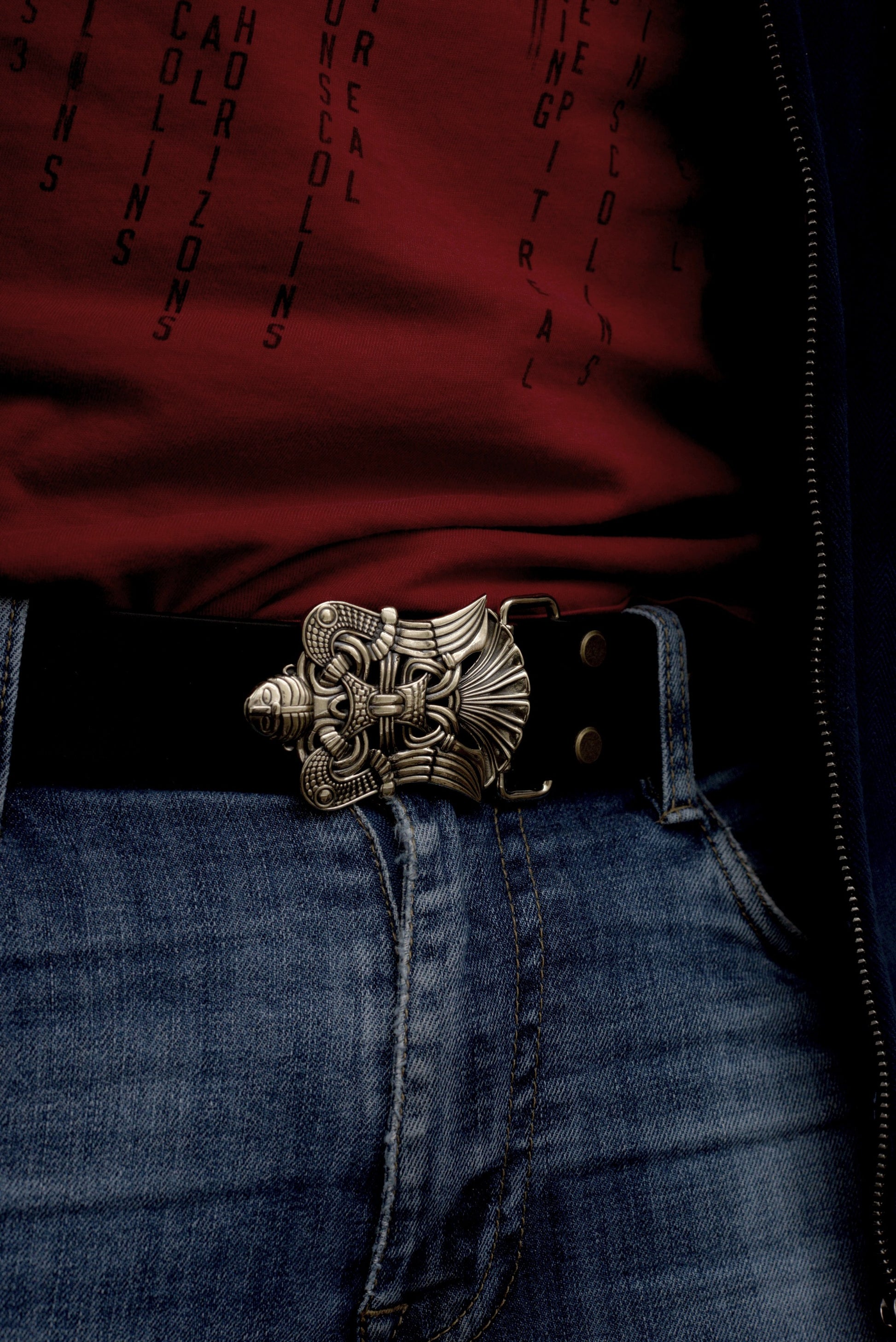 vkngjewelry Belt Handcrafted Loki Brass Belt Buckle