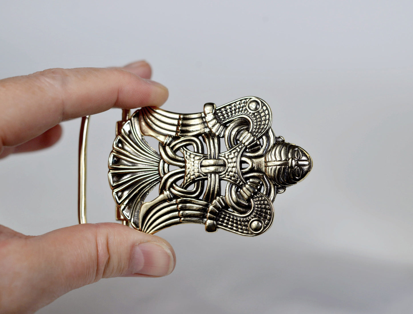 vkngjewelry Belt Handcrafted Loki Brass Belt Buckle