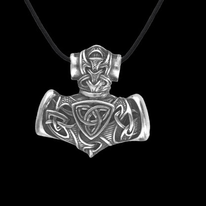 vkngjewelry Pendant Handcrafted Mjolnir Silver Necklace