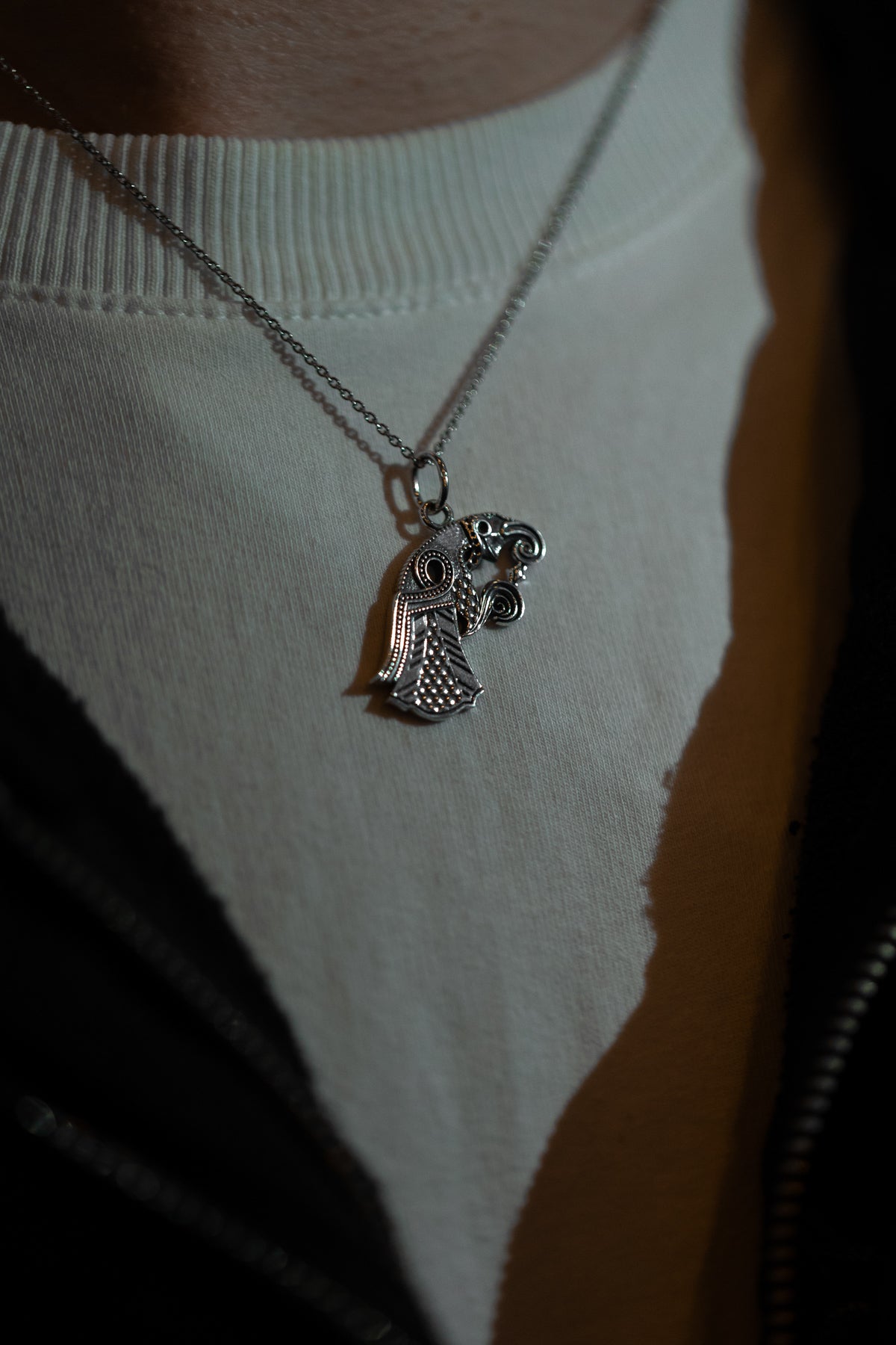 vkngjewelry Pendant Handcrafted Raven Pendant Inspired by the Vendel Period