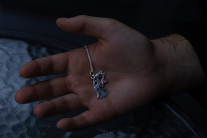 vkngjewelry Pendant Handcrafted Raven Pendant Inspired by the Vendel Period
