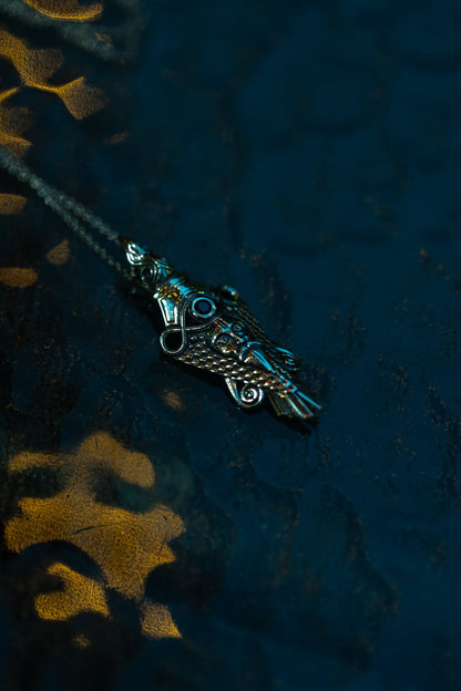 vkngjewelry Pendant Handcrafted Raven Pendant Inspired by Uppåkra Finds