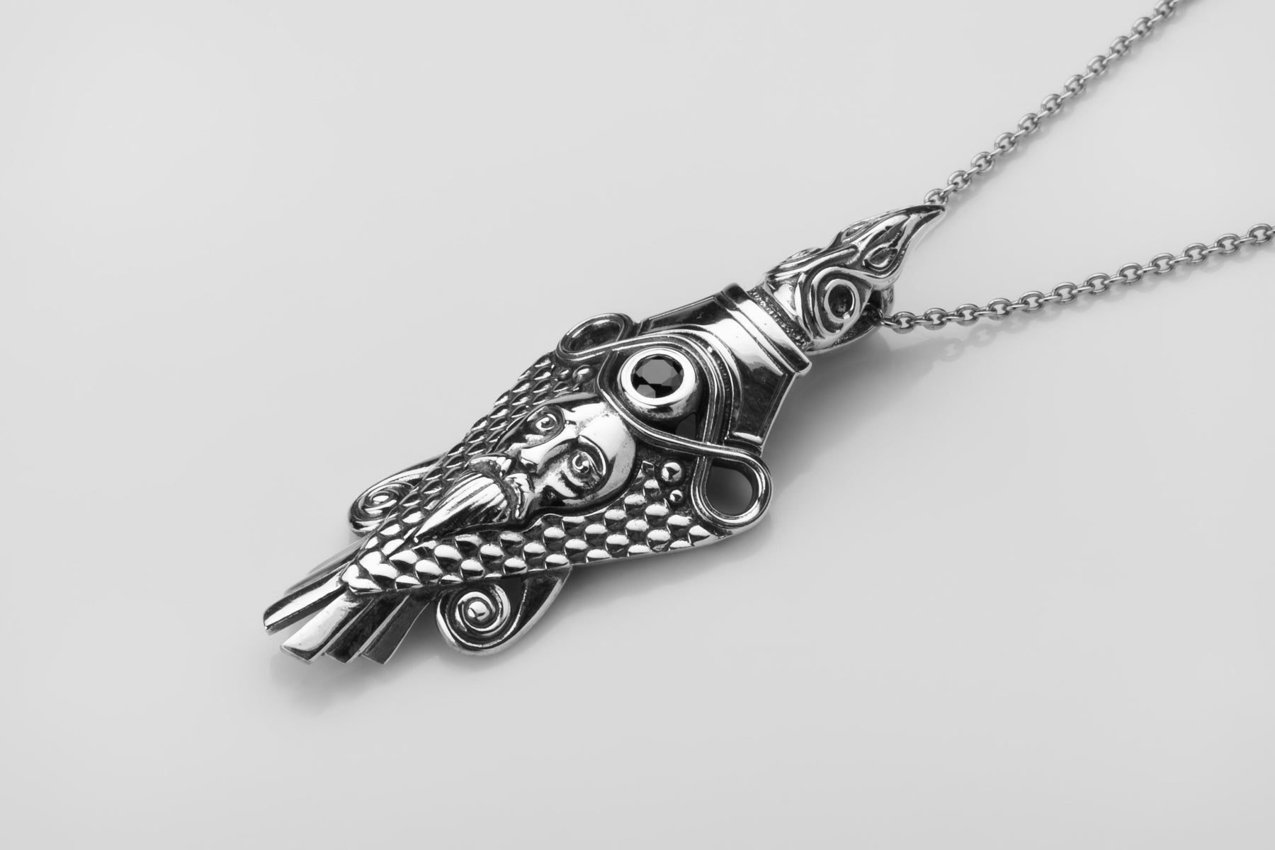 vkngjewelry Pendant Handcrafted Raven Pendant Inspired by Uppåkra Finds