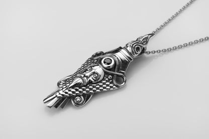 vkngjewelry Pendant Handcrafted Raven Pendant Inspired by Uppåkra Finds