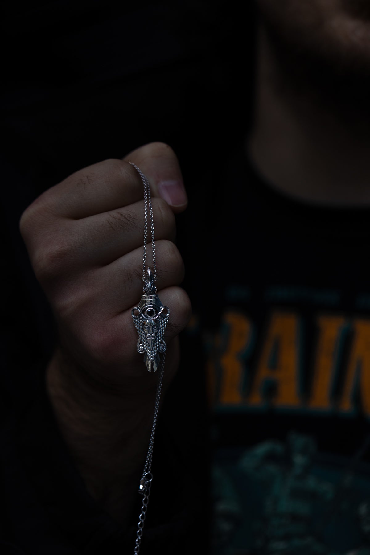 vkngjewelry Pendant Handcrafted Raven Pendant Inspired by Uppåkra Finds