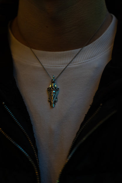 vkngjewelry Pendant Handcrafted Raven Pendant Inspired by Uppåkra Finds