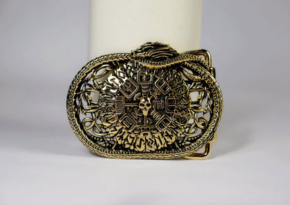vkngjewelry Belt Handcrafted Serpent’s Compass Belt Buckle