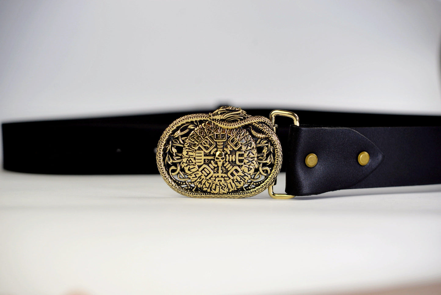 vkngjewelry Belt Handcrafted Serpent’s Compass Belt Buckle