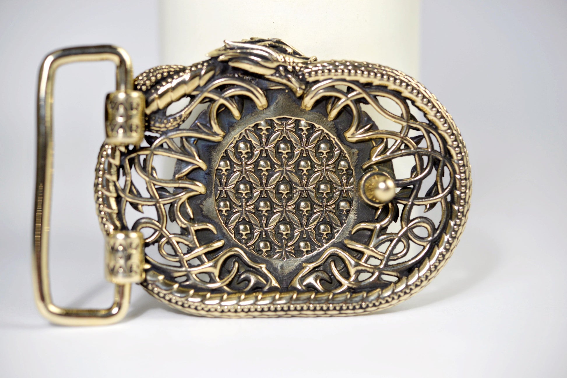 vkngjewelry Belt Handcrafted Serpent’s Compass Belt Buckle