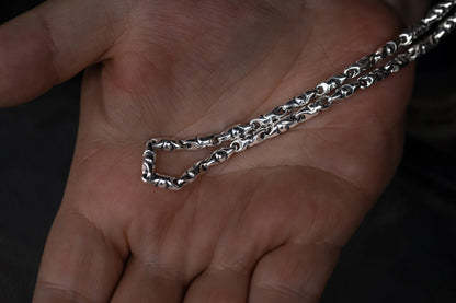 vkngjewelry Pendant 925 Sterling Silver Men’s Bullet Link Chain