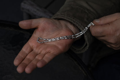 vkngjewelry Pendant 925 Sterling Silver Men’s Bullet Link Chain