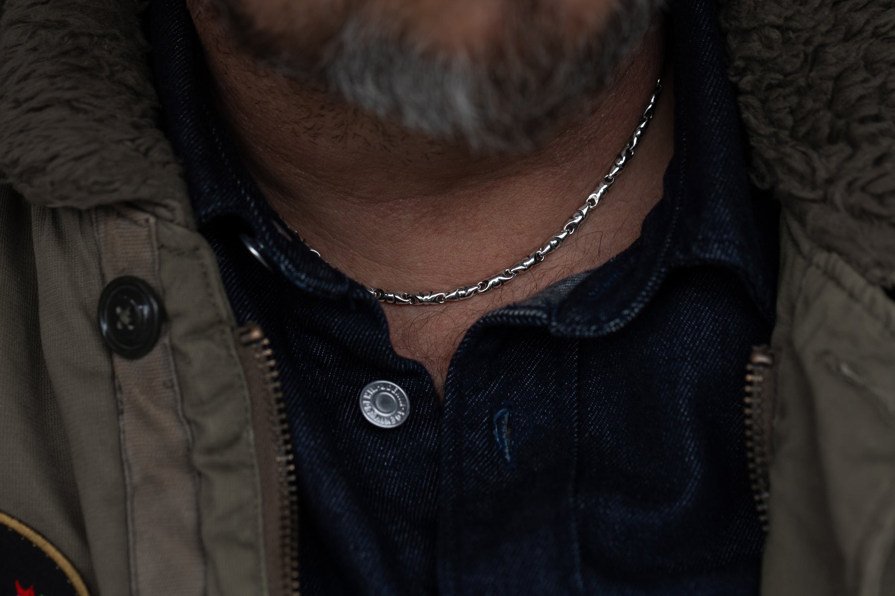 vkngjewelry Pendant 925 Sterling Silver Men’s Bullet Link Chain