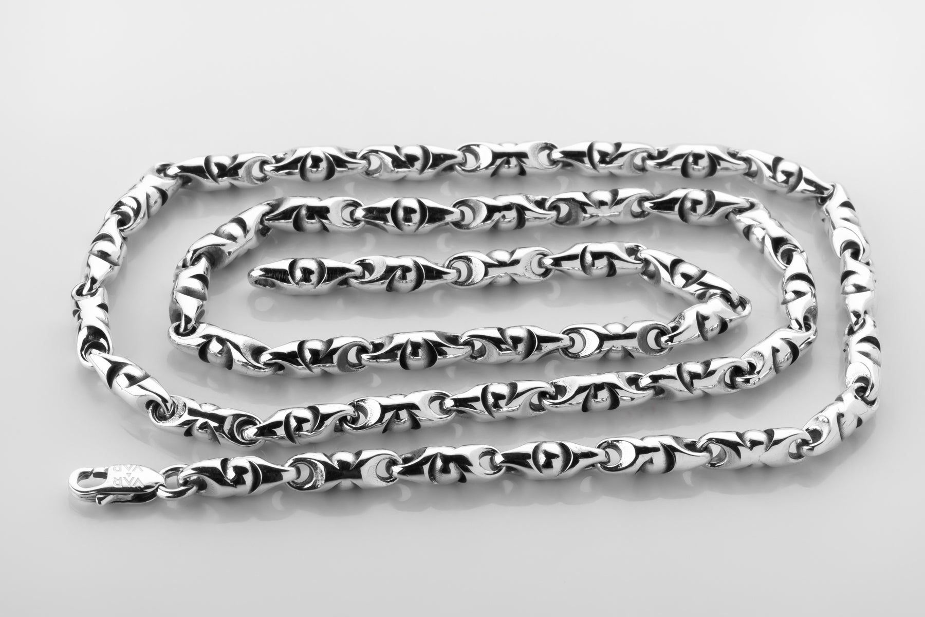 vkngjewelry Pendant 925 Sterling Silver Men’s Bullet Link Chain