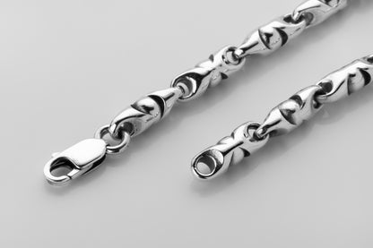 vkngjewelry Pendant 925 Sterling Silver Men’s Bullet Link Chain