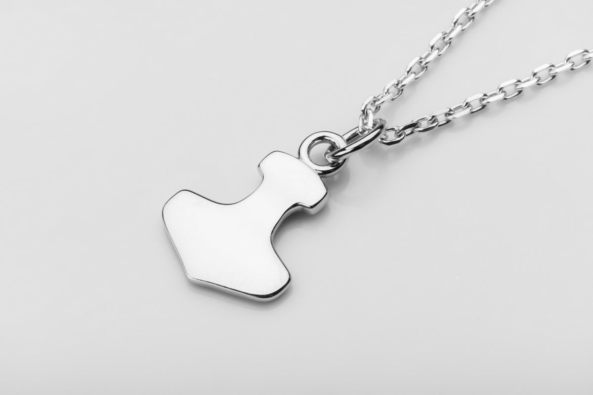vkngjewelry Pendant Handcrafted Silver Thor's Hammer Smooth Pendant