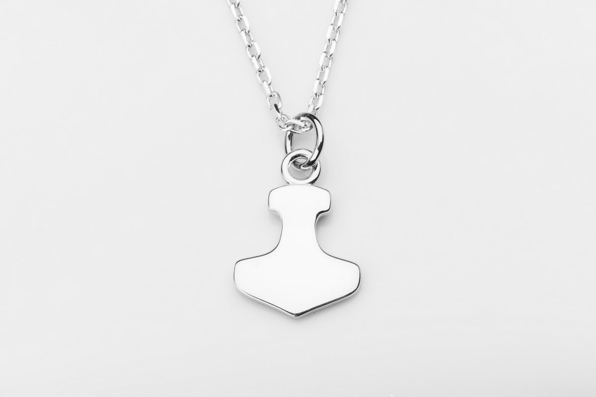 vkngjewelry Pendant Handcrafted Silver Thor's Hammer Smooth Pendant