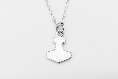 vkngjewelry Pendant Handcrafted Silver Thor's Hammer Smooth Pendant