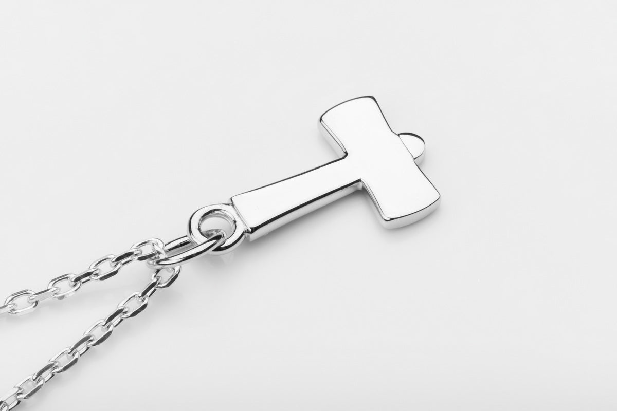 vkngjewelry Pendant Handcrafted Silver Thor's Hammer Smooth Pendant V2