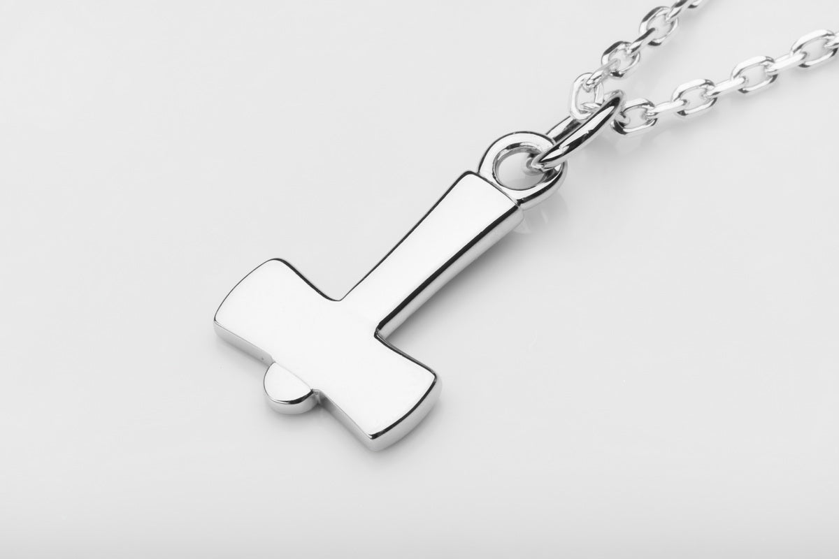 vkngjewelry Pendant Handcrafted Silver Thor's Hammer Smooth Pendant V2