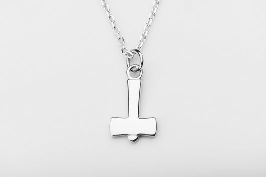 vkngjewelry Pendant Handcrafted Silver Thor's Hammer Smooth Pendant V2