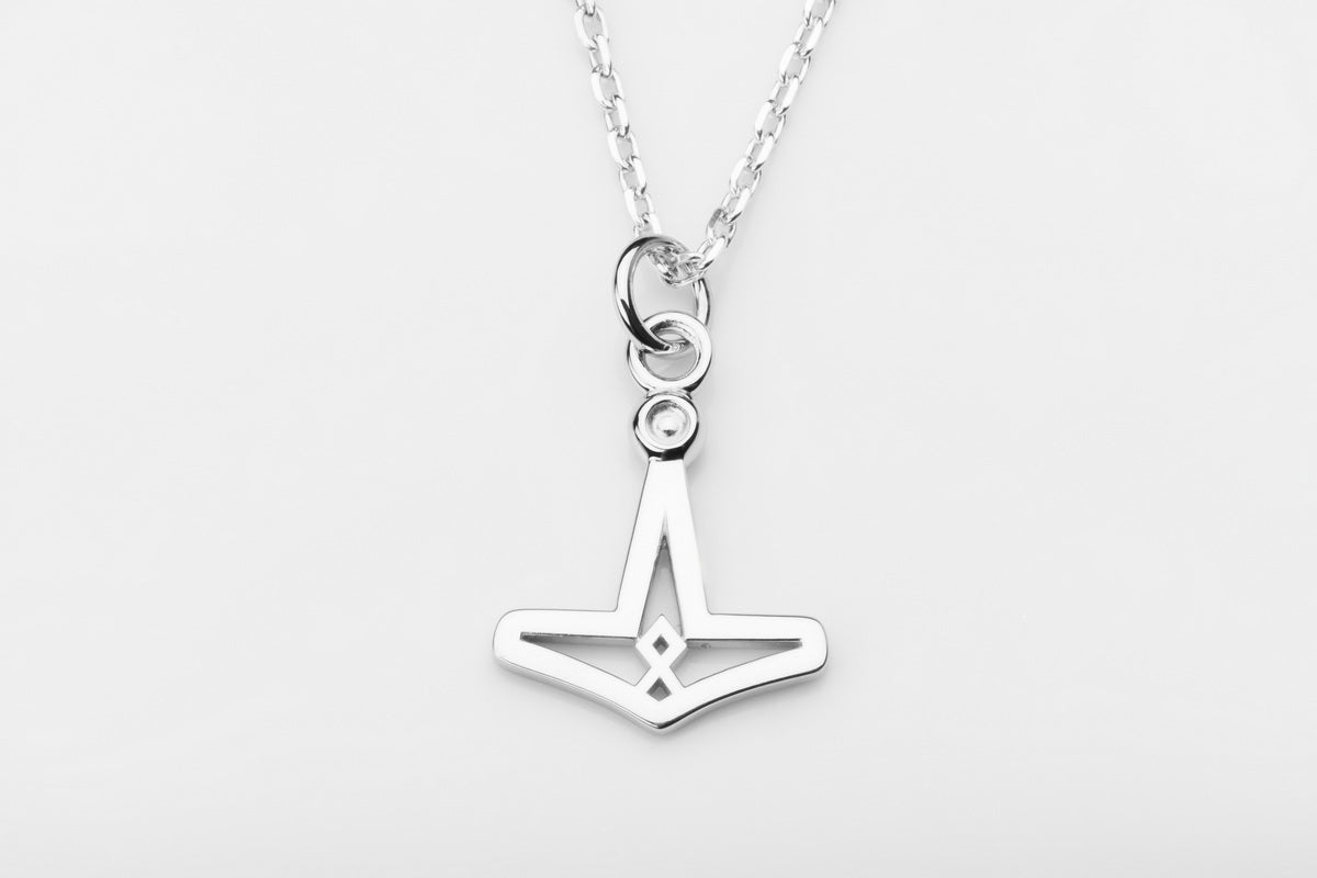 vkngjewelry Pendant Handcrafted Slim Thor's Hammer Silver Pendant