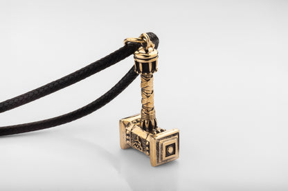 vkngjewelry Pendant Handcrafted Solid Brass Norse Hammer Pendant