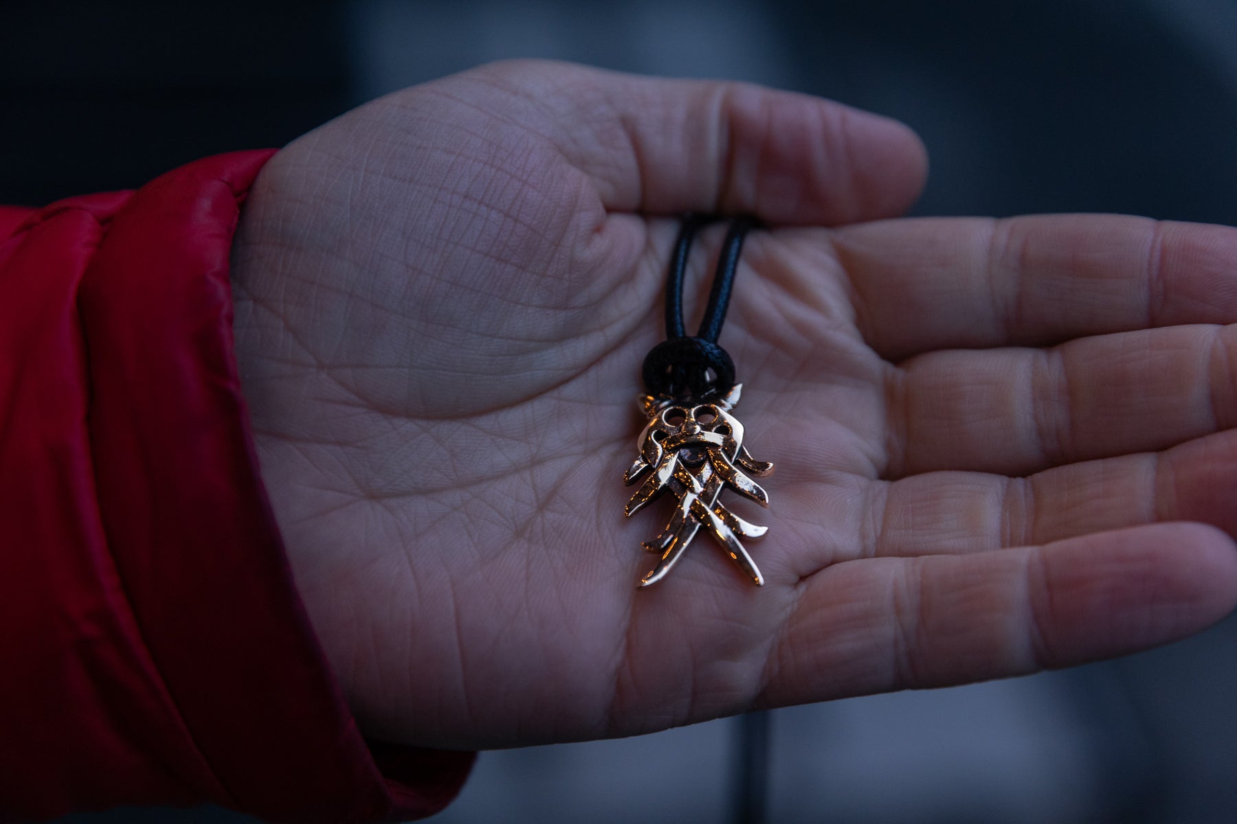 vkngjewelry Pendant Handcrafted Solid Brass Pagan Mask Necklace