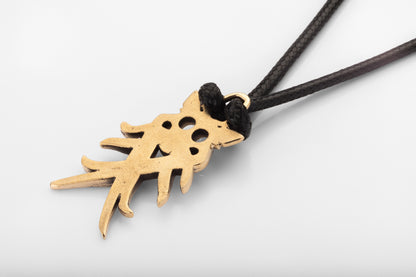 vkngjewelry Pendant Handcrafted Solid Brass Pagan Mask Necklace