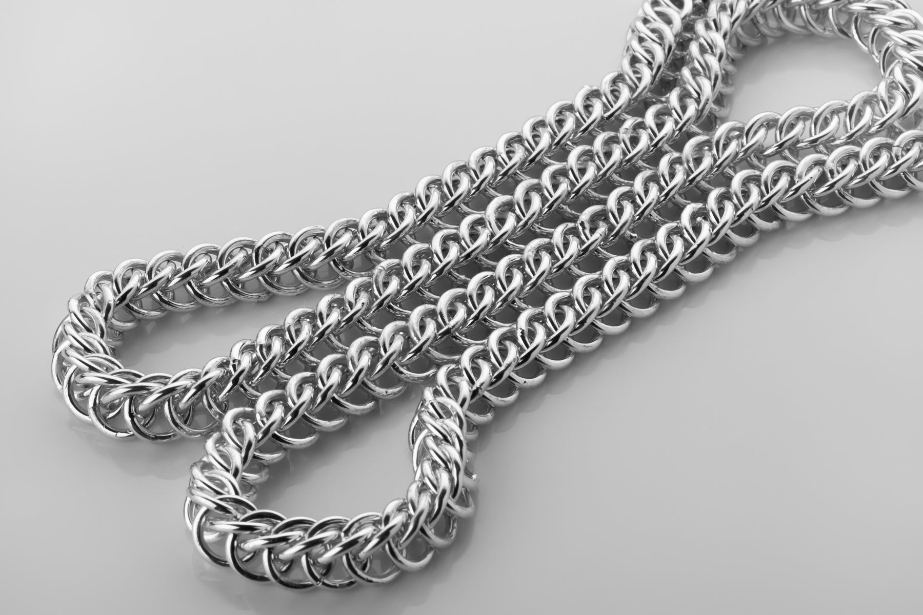 vkngjewelry Pendant Men's Solid Silver Byzantine Necklace with Lobster Clasp