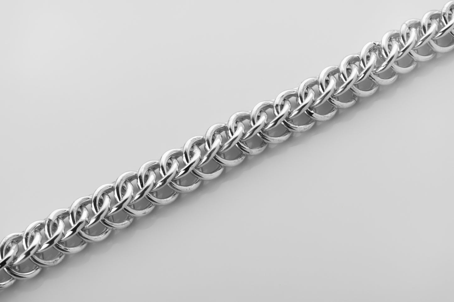 vkngjewelry Pendant Men's Solid Silver Byzantine Necklace with Lobster Clasp