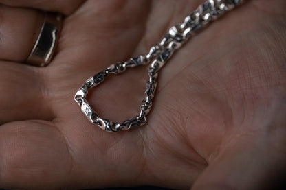 vkngjewelry Pendant 925 Sterling Silver Elder Futhark Rune Chain, Protective Rune Amulet