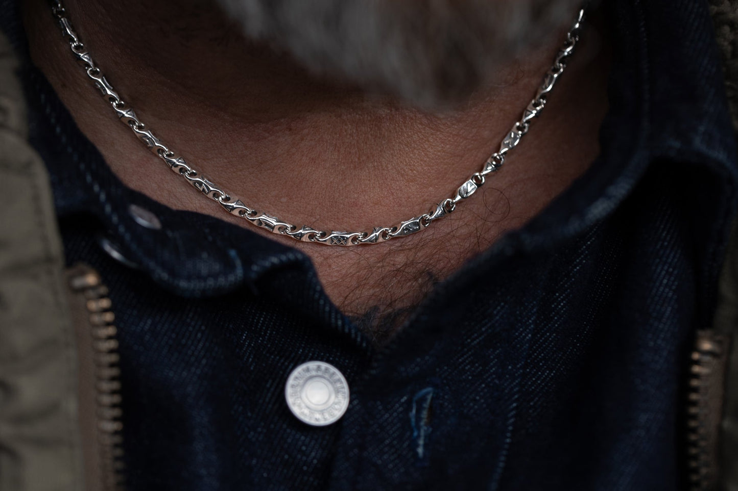 vkngjewelry Pendant 925 Sterling Silver Elder Futhark Rune Chain, Protective Rune Amulet