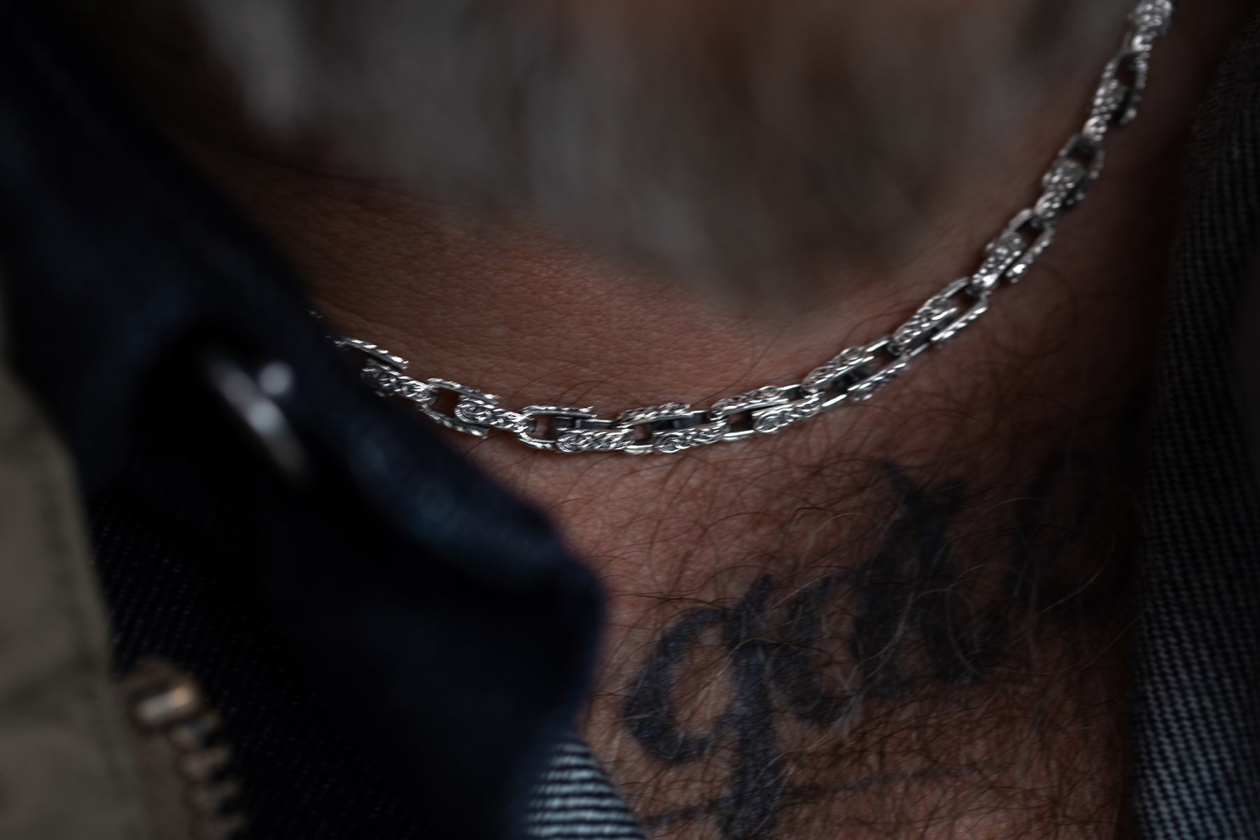 vkngjewelry Pendant Celtic Knot Sterling Silver Men's Chain, Viking Link Necklace