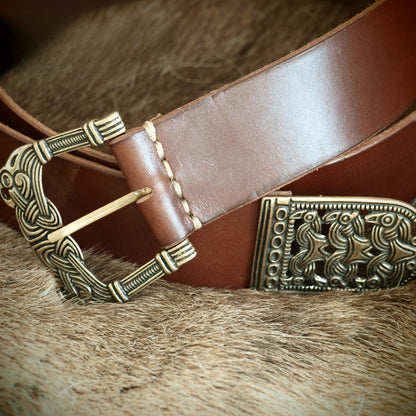 vkngjewelry Belt Buckles Handcrafted Viking Belt with Buckle and Toggle from Værne / Rygge