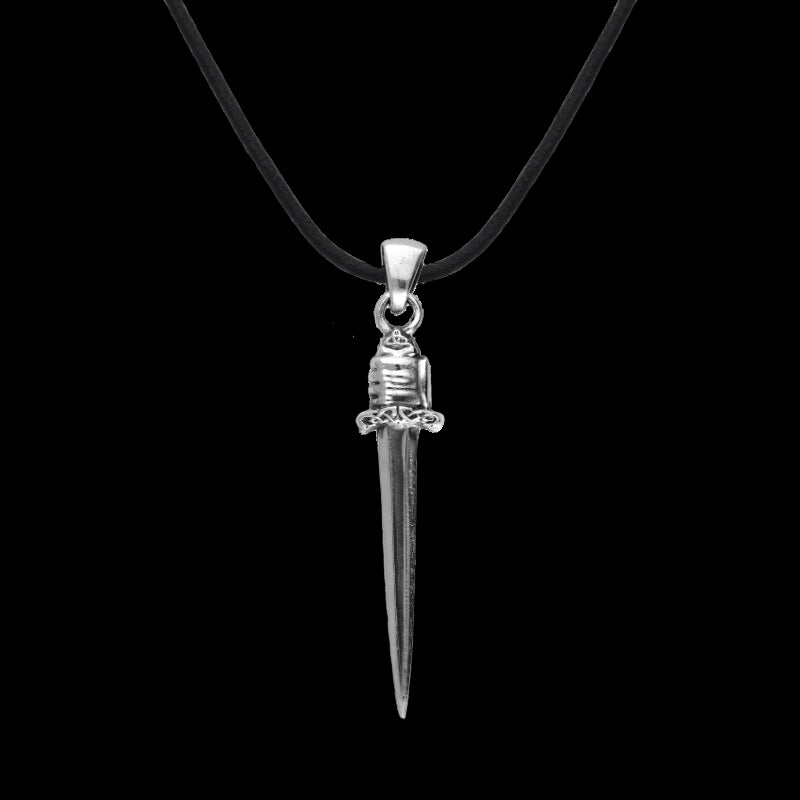 vkngjewelry Pendant Handcrafted Viking Sword Hand Silver Sterling Pendant