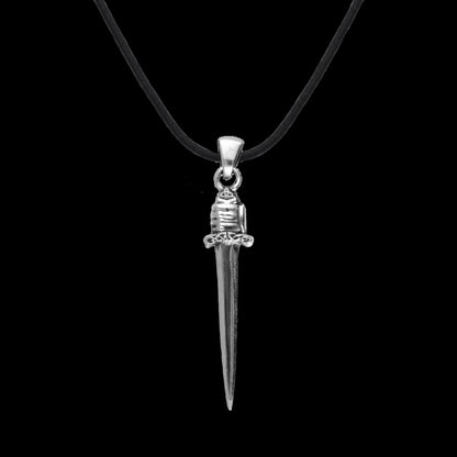 vkngjewelry Pendant Handcrafted Viking Sword Hand Silver Sterling Pendant