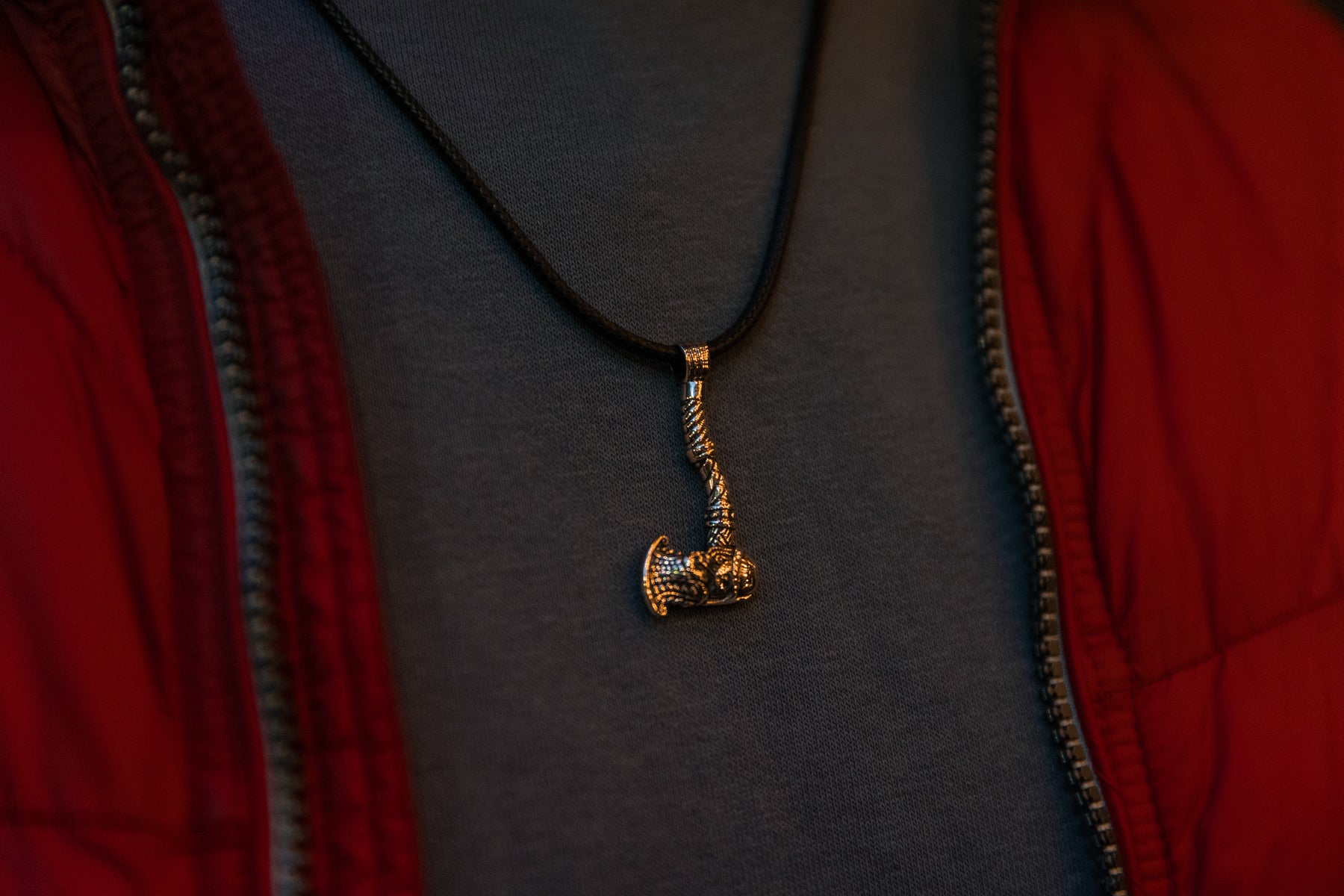 vkngjewelry Pendant Handmade Antique Brass Battle Hammer Necklace