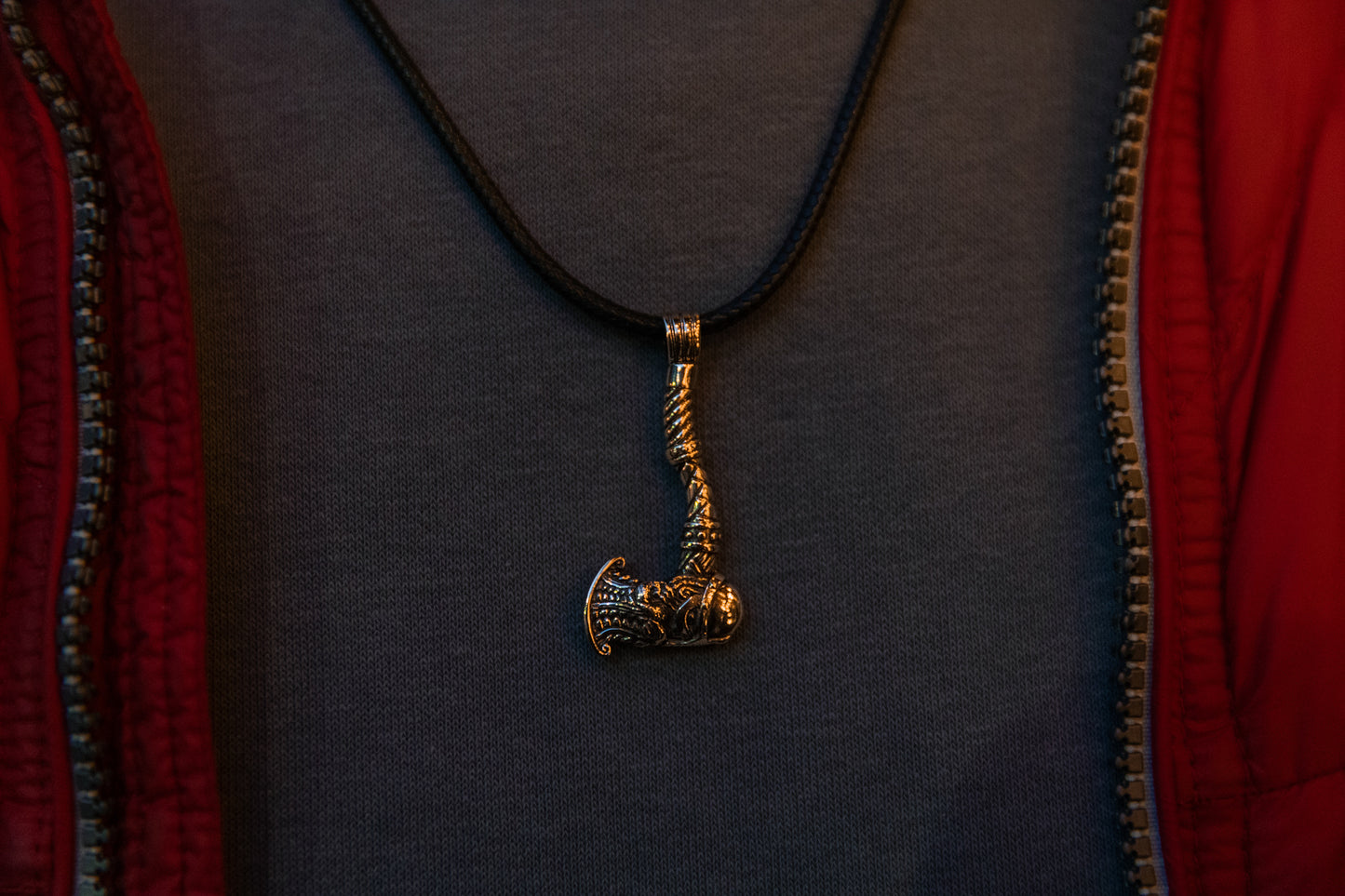 vkngjewelry Pendant Handmade Antique Brass Battle Hammer Necklace