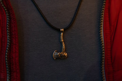 vkngjewelry Pendant Handmade Antique Brass Battle Hammer Necklace