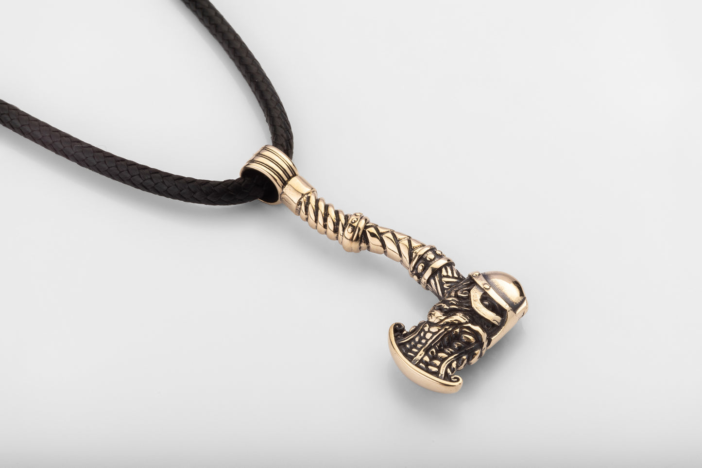 vkngjewelry Pendant Handmade Antique Brass Battle Hammer Necklace