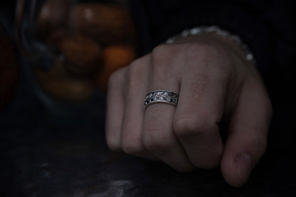 vkngjewelry Rings Handmade Braided Triquetra Knot Ring, 925 Silver Wedding Jewelry