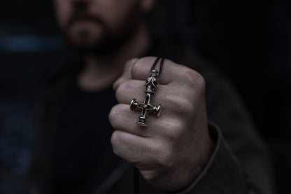 vkngjewelry Pendant Handmade Brass Thor's Hammer Necklace