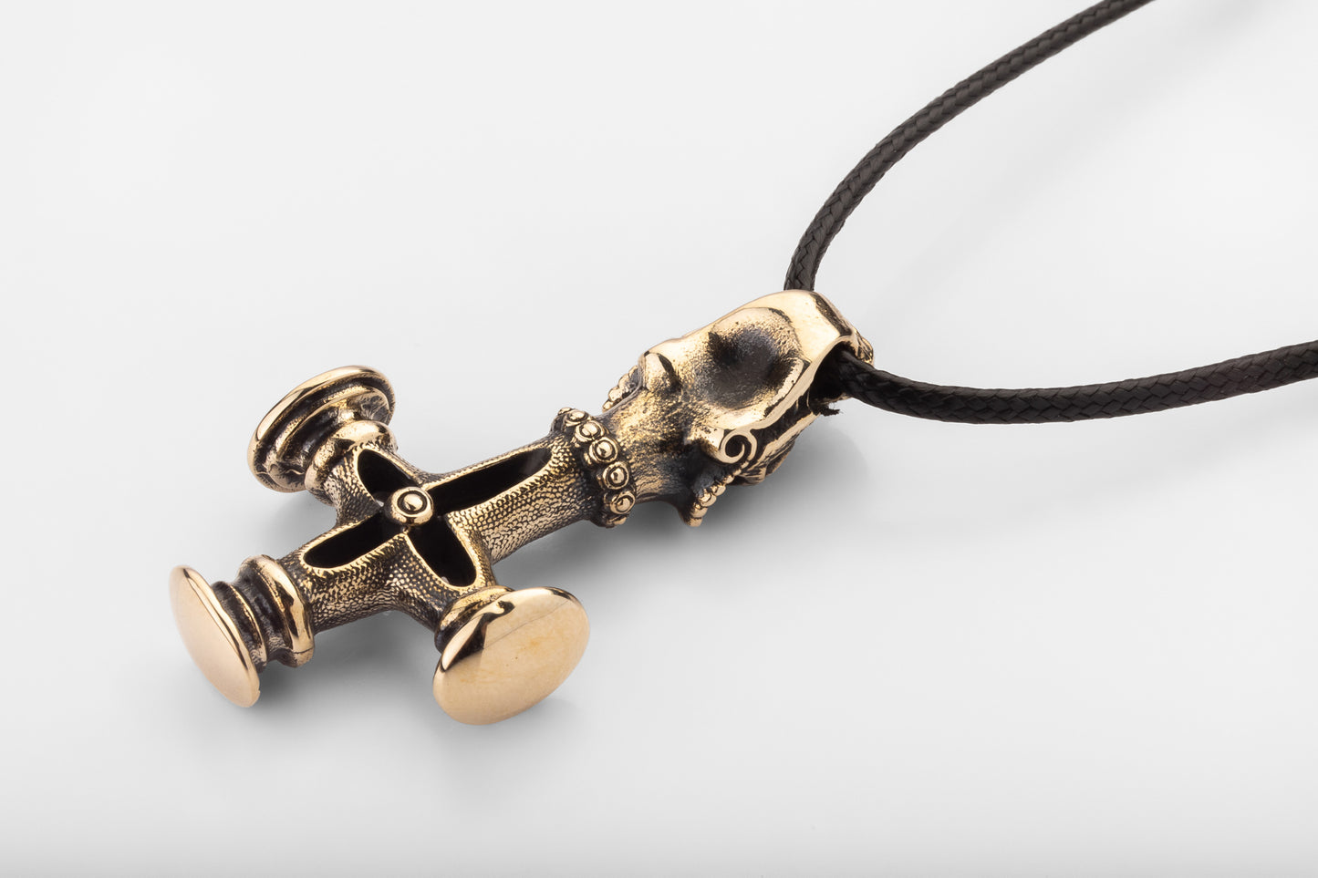 vkngjewelry Pendant Handmade Brass Thor's Hammer Necklace
