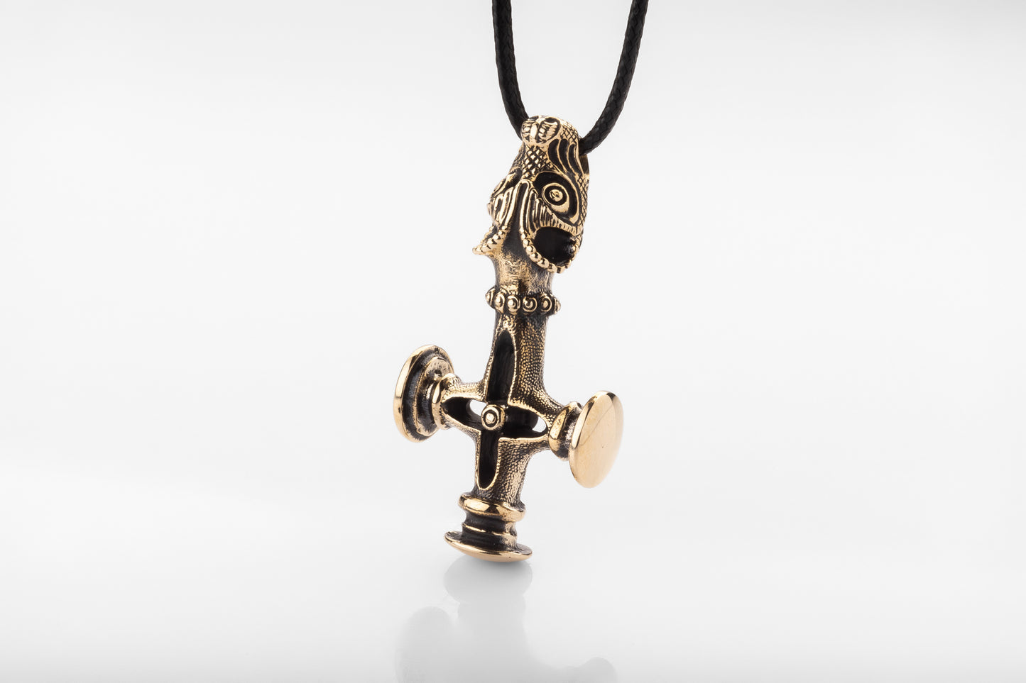 vkngjewelry Pendant Handmade Brass Thor's Hammer Necklace