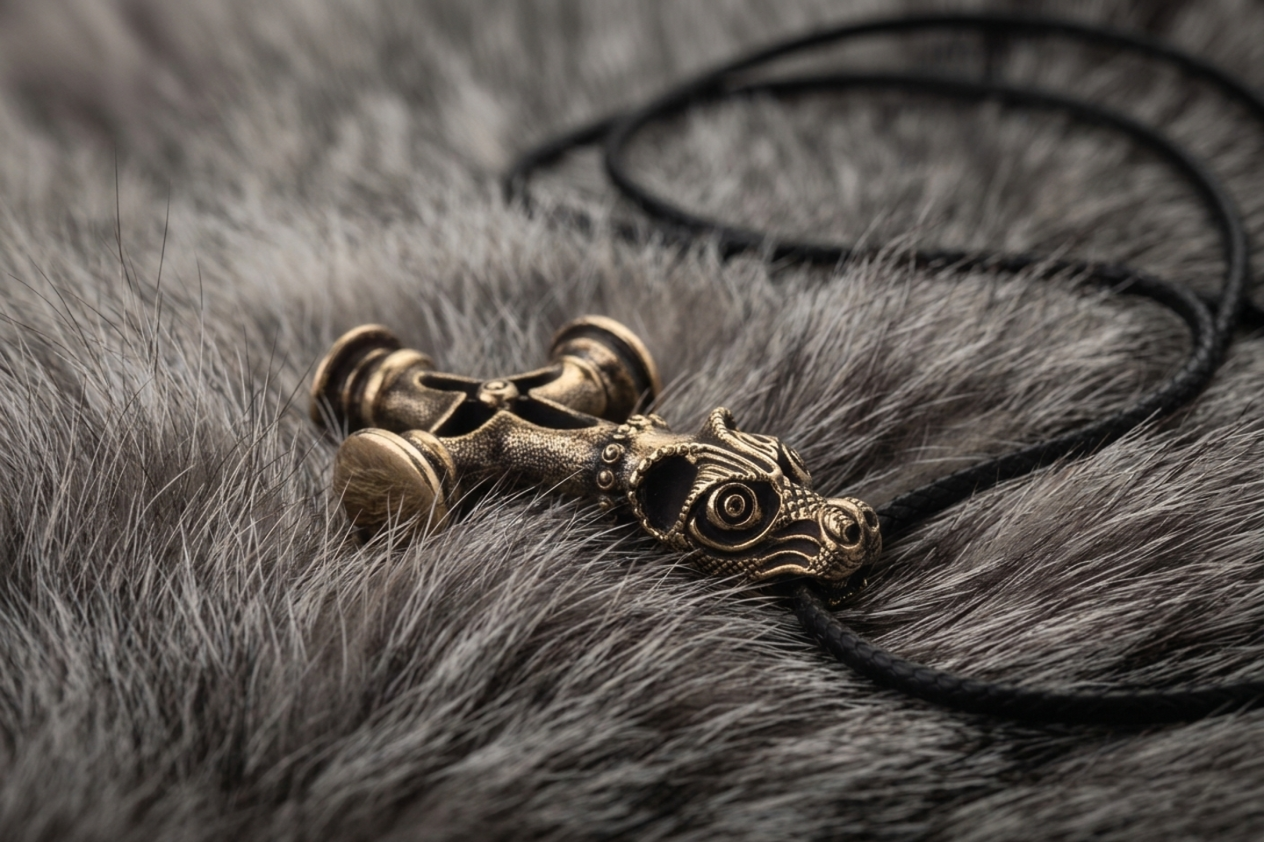 vkngjewelry Pendant Handmade Brass Thor's Hammer Necklace