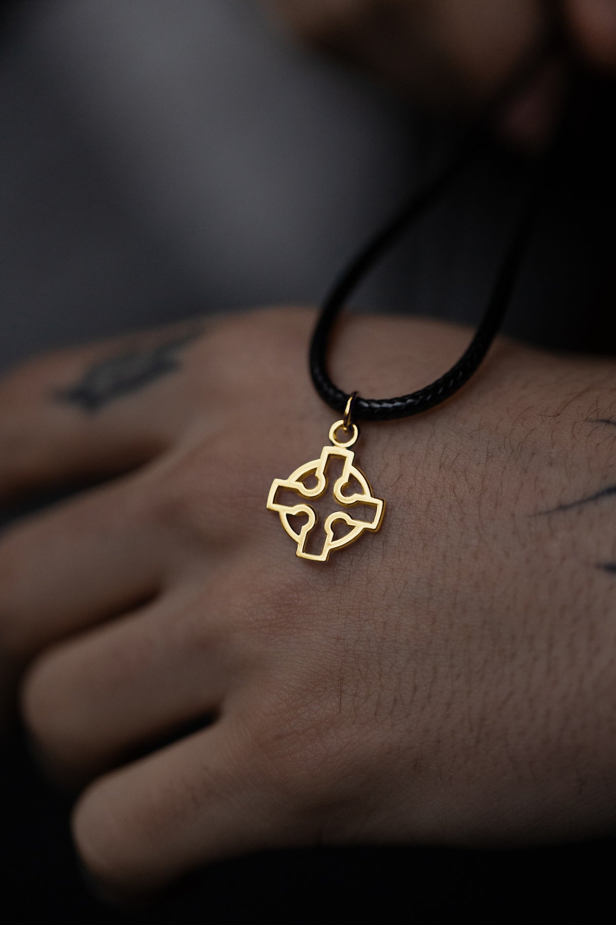 vkngjewelry Pendant Handmade Gold Celtic Cross Pendant