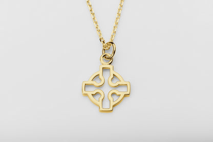 vkngjewelry Pendant Handmade Gold Celtic Cross Pendant